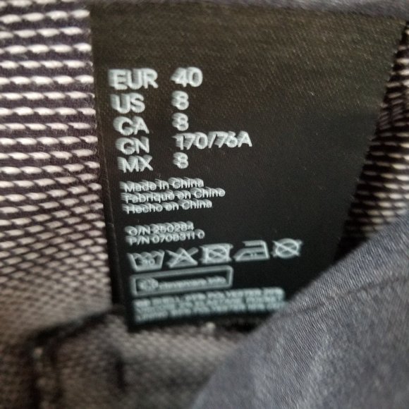 H&M Navy and White Trousers Size 8 - Picture 6 of 8